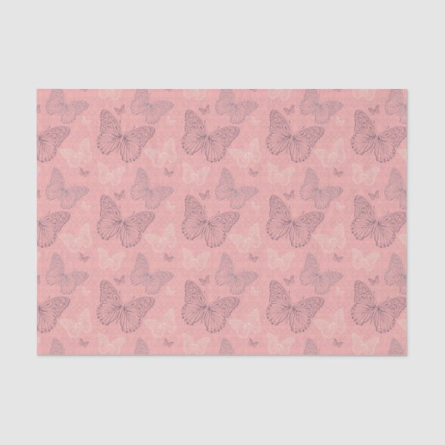 Papier Mousseline Le rose de papillon (Recto)
