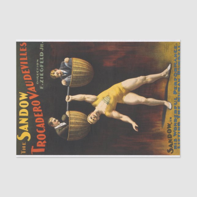 Papier Mousseline Le Sandow Eugen Sandow Vaudeville Weightlifter (Recto)