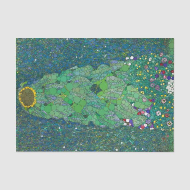 Papier Mousseline Le tournesol, points d'infini par Gustav Klimt (Recto)