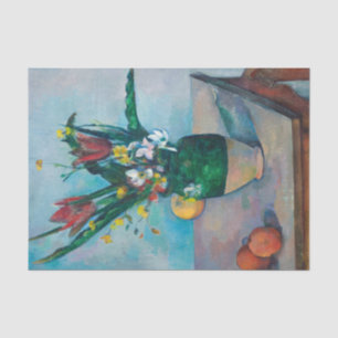 Papier Mousseline Le Vase des Tulipes par Paul Cezanne