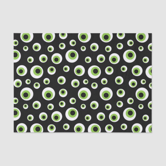 Papier Mousseline Le vert regarde le motif de | Halloween (Recto)