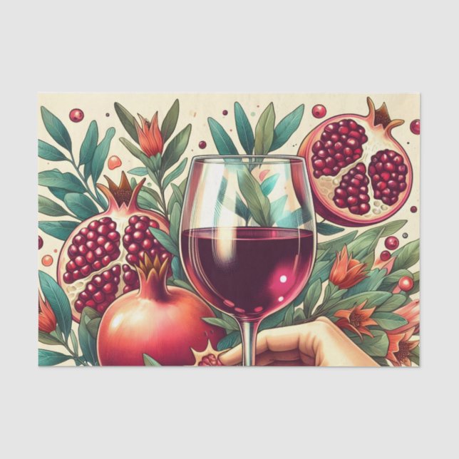 Papier Mousseline Le vin cool aime la découpage (Recto)