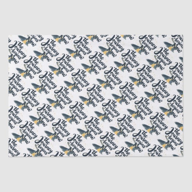 Papier Mousseline Le voyage commence maintenant (Recto)