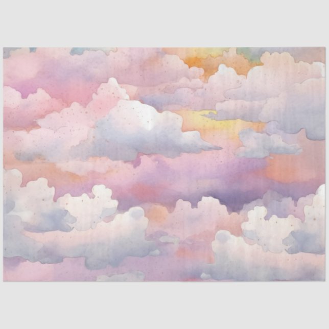 Papier Mousseline Le Whimsical Pastel Cloud Series Design 12 (Recto)