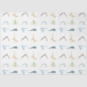 Papier Mousseline Le yoga pose la méditation silhouette et pleine co