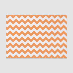Papier Mousseline Le zigzag orange barre le motif de Chevron