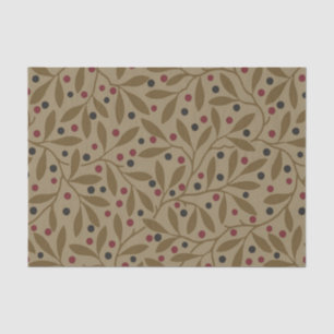 Papier Mousseline Leaf Berry Classique Colorful Art Motif