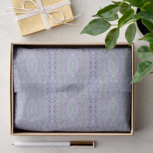 Papier Mousseline Leafy Creeping Vine Drawing Pattern With Pastels (Cadeau)
