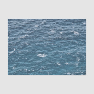Papier Mousseline L'eau bleue nautique d'océan