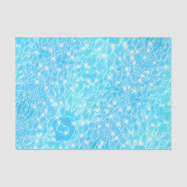 Papier Mousseline L'eau bleue ondule les textures d'eau nautique mod (Recto)
