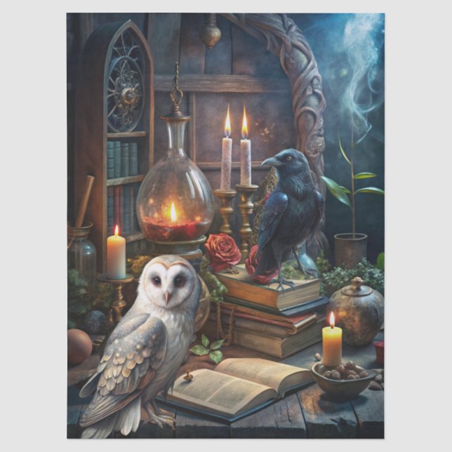 Papier Mousseline Lecteur de Tarot de Fantaisie Gothique & Chambre d (Recto)