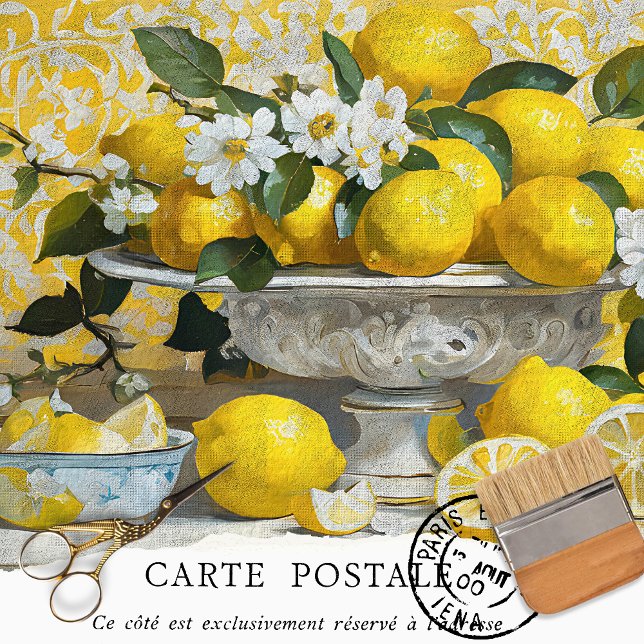 Papier Mousseline Lemons Rustic Farmhouse  Découpage (Créateur téléchargé)