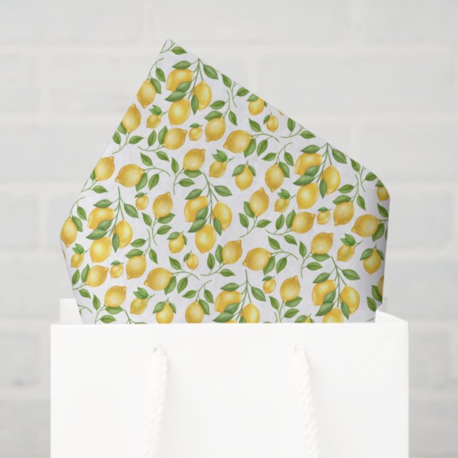 Papier Mousseline Lemons Tissue Paper (Sac cadeau)