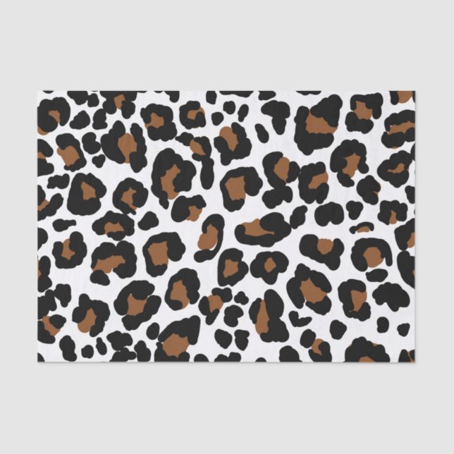 Papier Mousseline Leopard Big Cat Fur Motif Imprimer (Recto)