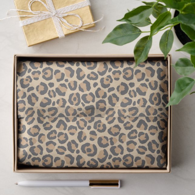 Papier Mousseline Leopard / Cheetah Animal Print  (Cadeau)