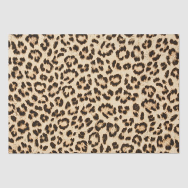 Papier Mousseline Leopard en cuir Imprimer Motif Monogramme (Recto)