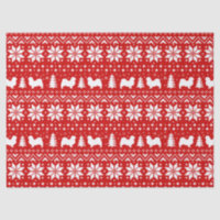 L'épagneul tibétain silhouette le motif de Noël