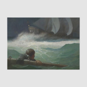 Papier Mousseline « L'Épave du Covenant » par NC Wyeth