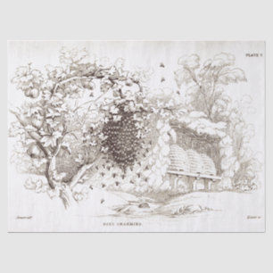 Papier Mousseline Les abeilles Vintages se balancent