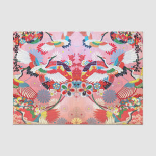 Papier Mousseline Les aigrettes de Mah Jongg au paradis