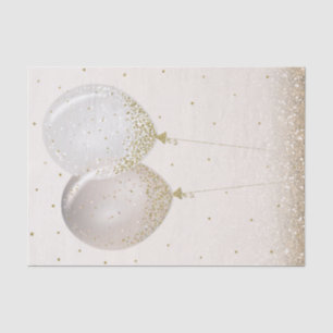 Papier Mousseline Les Ballons de la Gold Parties scintillant