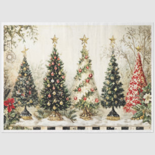 Papier Mousseline Les beaux arbres de Noël