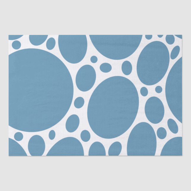 Papier Mousseline Les bulles de Denim Bule (Recto)