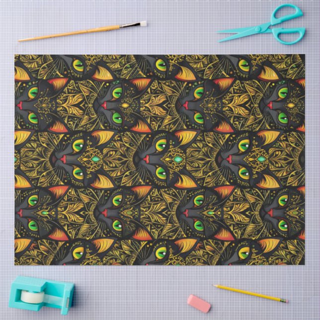 Papier Mousseline Les Chats du Voile de Velours (Artisanat)