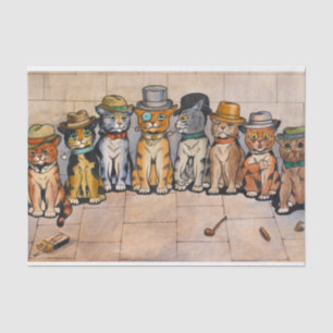 Papier Mousseline Les chats fumeurs de Louis Wain