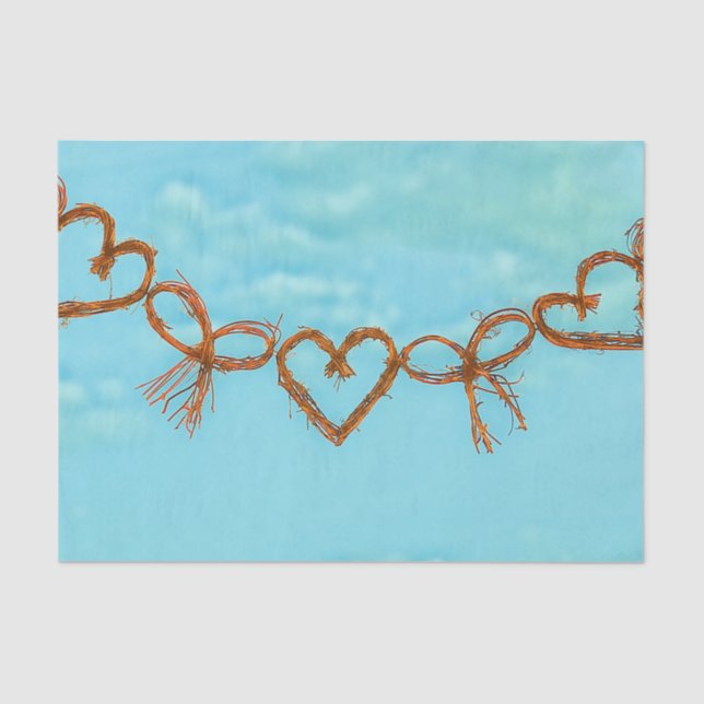 Papier Mousseline Les Coeurs de Saint-Valentin adorent le découpage  (Recto)