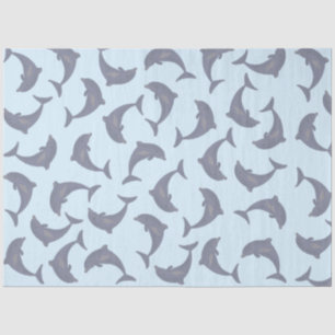 Papier Mousseline Les dauphins dans le Motif marin