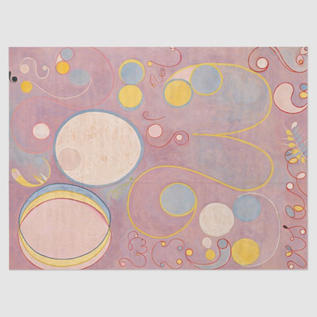 Papier Mousseline Les dix plus grandes adultes no 8 de Hilma Klint (Recto)