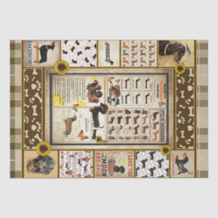 Papier Mousseline Les Dons Aux Amoureux de les chiens Dachshund