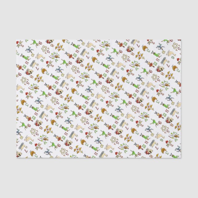 Papier Mousseline Les douze jours de Noël (Recto)