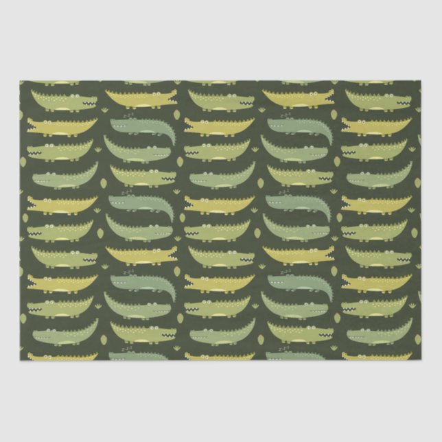 Papier Mousseline Les enfants de mignons alligators Crocodiles parla (Recto)