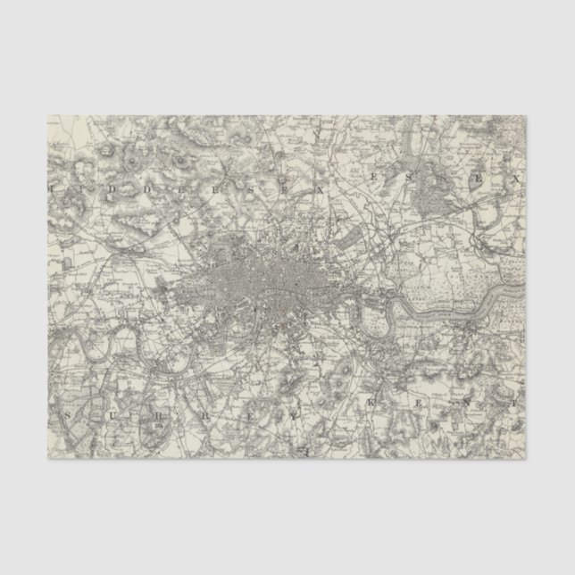 Papier Mousseline Les environs de Londres (Recto)