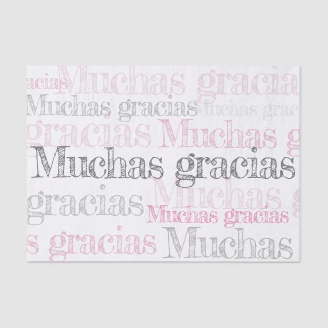 Papier Mousseline Les Espagnols de Muchas gracias/vous remercient (Recto)