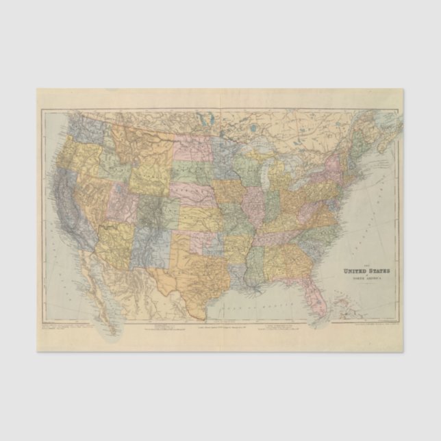 Papier Mousseline Les Etats-Unis 23 (Recto)