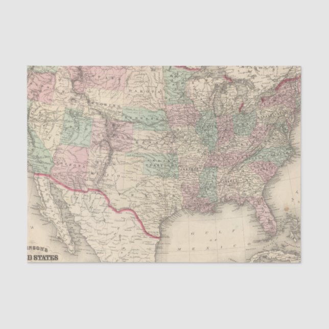 Papier Mousseline Les Etats-Unis 4 (Recto)