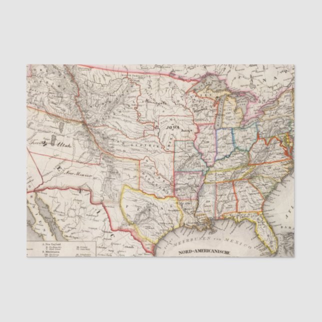 Papier Mousseline Les Etats-Unis d'Amérique (Recto)