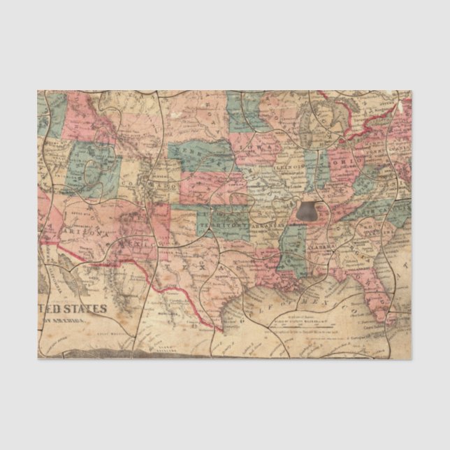 Papier Mousseline Les Etats-Unis d'Amérique 8 (Recto)