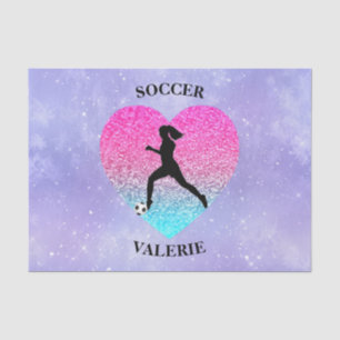 Papier Mousseline Les filles aiment le football