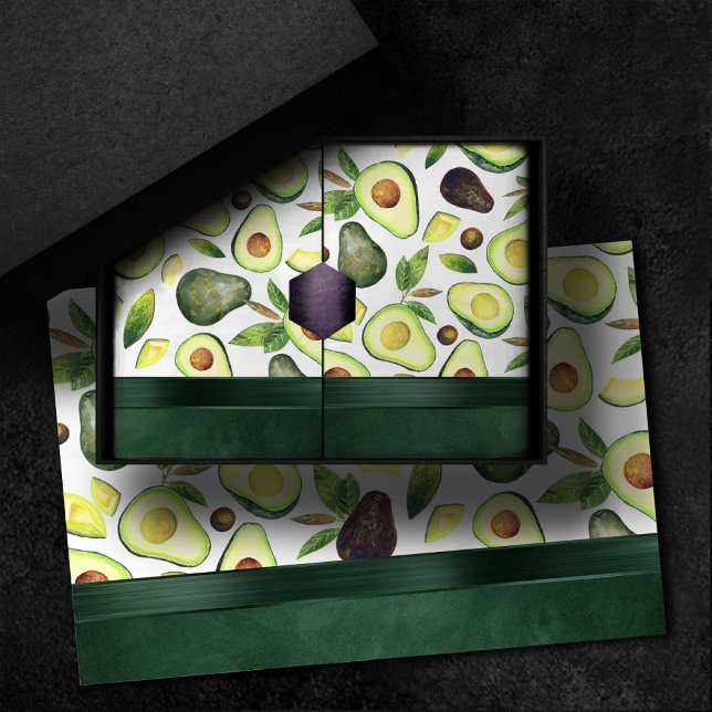 Papier Mousseline Les fleurs d'Avocado | Motif de fruits rustiques v (Créateur téléchargé)