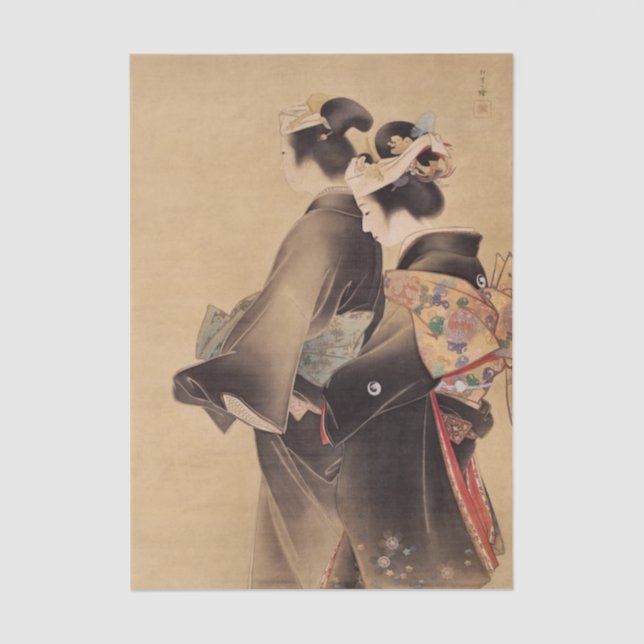 Papier Mousseline Les fleurs de la vie par Uemura Shoen (Recto)