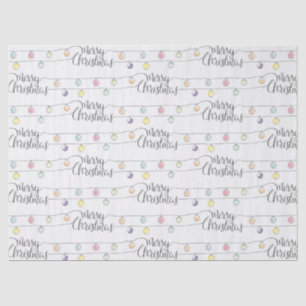 Papier Mousseline Les lumières de Noël des aquarelles Joyeux Noël