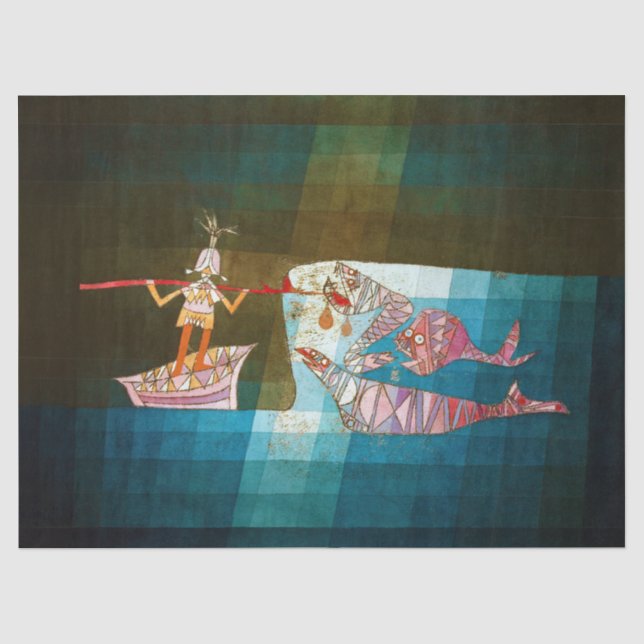 Papier Mousseline Les marins, Paul Klee (Recto)