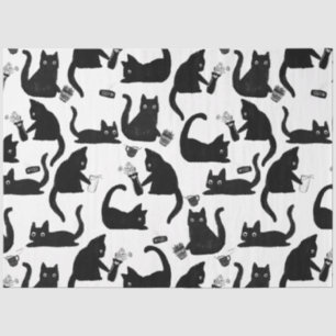 Papier Mousseline Les mauvais chats frappent des trucs sur