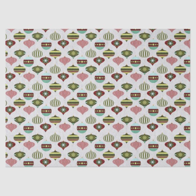 Papier Mousseline Les ornements rétro de Noël sur la page Découpage  (Recto)