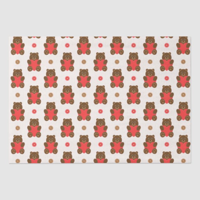 Papier Mousseline Les ours d'amour (Recto)