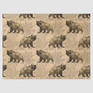 Papier Mousseline Les ours sur la page de découpage Brown